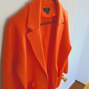 J Crew Sophie Sweater Blazer in Resort Orange